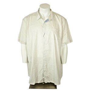 Cypress Club Mens 2XL Brown Check Cotton Short Sleeve Button Front Shirt